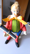 steiff filzpuppe clown, mit zertifikat,ca 40cm, gebraucht, limitiert nr. 00394,