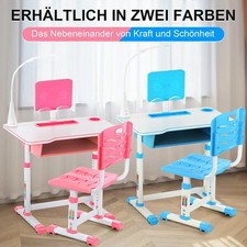 Kinderschreibtisch höhenverstellbar Jugendschreibtisch Schreibtisch mit Stuhl DE