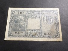 ITALIEN - ITALIA, 10 LIRE SCHEIN GIOVE 23-11-1944, LUOGOTENENZA, 0459 LOT B