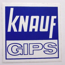 Werbe-Aufkleber Knauf Gips Handwerk Trockenbau Boden Putz Fassade 80er
