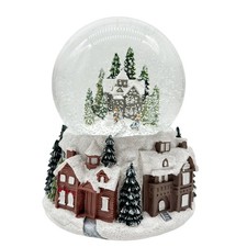 Schneekugel Spieluhr Bunt ca. 16 cm Advent Weihnachten Regal