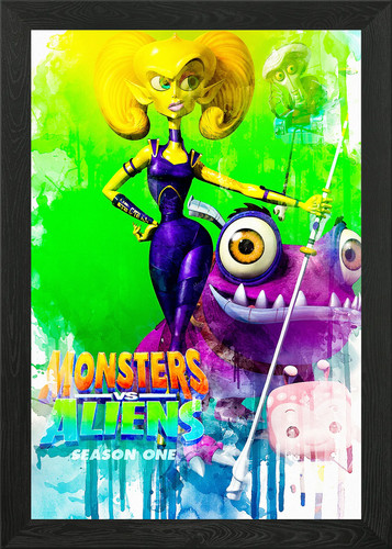 Monsters aliens gerahmtes - monsters, vs