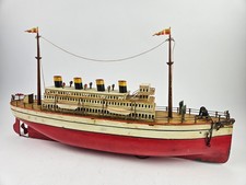 Carette Ocean Liner Schiff L: 60 cm mit Uhrwerk & Beibooten