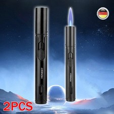 2PCS Stabfeuerzeug Biegsam Nachfüllbar Jet Flame Sturmfeuerzeug Gas Feuerzeuge