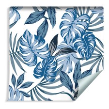 10m VLIES TAPETE Rolle Blau