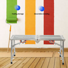 200 kg Alu Arbeitsplattform Arbeitsbühne Arbeitspodest Trittbank Klappbar Leiter