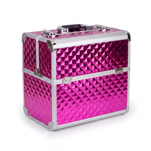 Kosmetikkoffer aluminium pink - aluminium,
