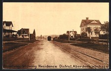 Aberdeen, WA, Broadway, Showing Residence, Ansichtskarte 