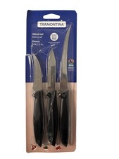 3-tlg. Messer-Set schwarz
