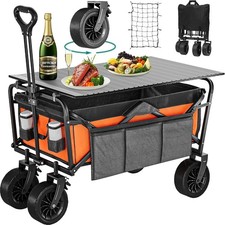 Orange klappbarer Strandwagen