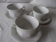 Seltmann Weiden, Suppentasse 3x, Andrea, weiss, guter Zustand