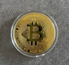 Bitcoin Münze 4cm gold / Gedenkmünze zum Sammeln und für Kryptofans