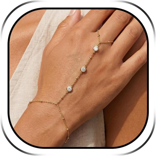 Hand chain ring - bracelet,