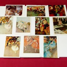 10 Kunstkarten - Edgar Degas - Ältere Postkarten, vmtl 60er Jahre