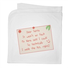 Babydecke/Tuch 'Dear Santa, Nana Said I Could' Baumwolle (BY00038809)