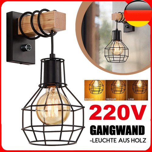 Retro wandleuchte holz - retro,