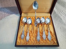 Robbe & Berking Ostfriesenmuster 6 Mocca-Löffelchen 90 versilbert TOP