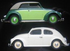 VITESSE VW BREZEL KÄFER  FALTDACH weiß + VW OVALI CABRIO grün  1:43 KONVOLUT  