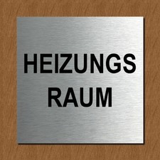 Schild Türschild Edelstahl Design Piktogramm - Heizung Heizungsraum