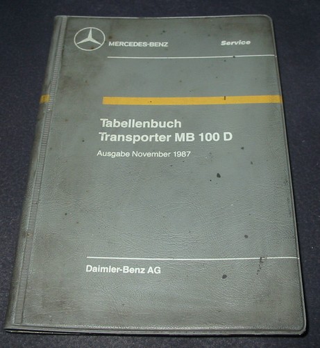 Tabellenbuch mercedes - tabellenbuch,