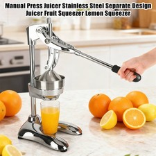 Handentsafter Edelstahl mechanischer Entsafter Zitruspresse Saftpresse NEU