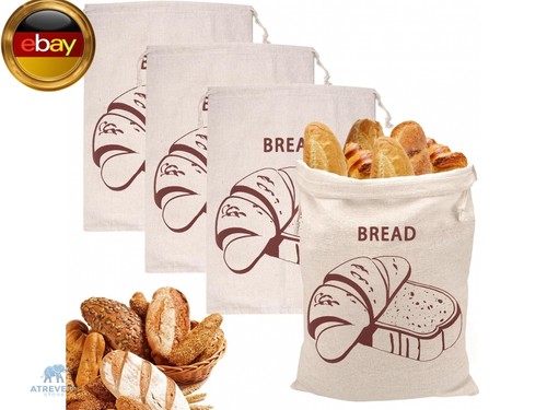 Stück leinen brotbeutel - 4,