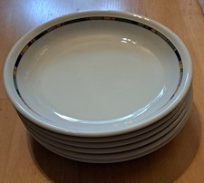 Thomas 6 Essteller Speiseteller Suppenteller ø 22 cm unbeschädigt bunter Rand