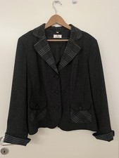 Kingfield Damen Blazer - 42 - Anthrazit & grau kariert