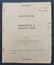 EINGESCHRÄNKTES (MUSS ZERSTÖRT WERDEN) Post-WW2 RAF Handbuch für den Hunter F6 Düsenjäger
