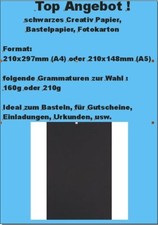 Schwarzes Bastel Papier DIY