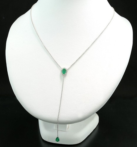 Smaragd brillant collier - brillant,
