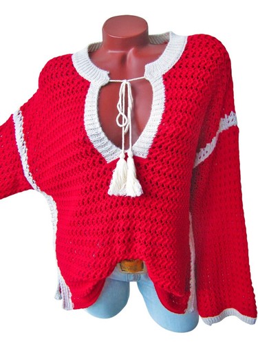 Häkel pullover pulli tiefer - häkel,
