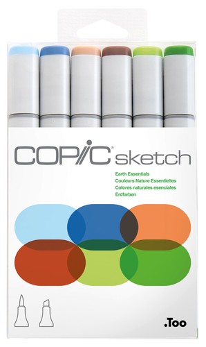 Copic marker sketch - marker, 6er