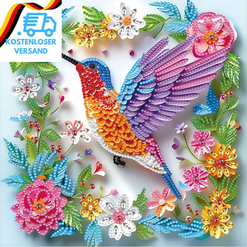 Diamond painting kolibri - 5d,