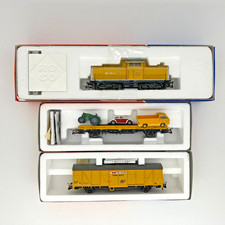 V100 43649 + Bauzug Wiebe H0