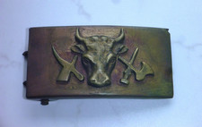 antikes Zunft Koppelschloss Metzger,Fleischer um 1900  Feldschlachtung?  RARITÄT