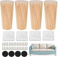  Möbelfüße Holz, 4 Stück