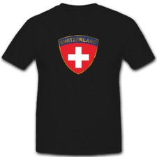 Schweizer Armee Einheit Ärmelabzeichen Flagge Fahne- T Shirt #3701