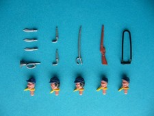 Timpo Teile Nordstaatler: Köpfe Halstücher Pistolen Gewehr Säbel Zügel Messer Tr