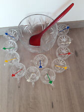 Edles Bowle-Service aus Bleikristall - 11Gläser + Bowlekessel handgeschliffen