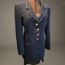 RENA LANGE Extravagant Blazer Cardigan Vintage D 36 Dunkelblau Goldene Knöpfe 