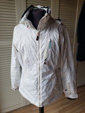 Maier Sports   Skijacke  mit Kapuze/   Anorak Gr. 38 Weiß m. Muster