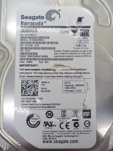 Seagate st3000dm001 hdd sata - ,