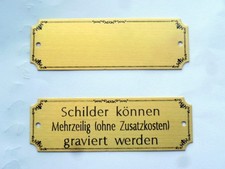 Namensschilder aus Messing zum günstigen Preis Incl. Mehzeilige Gravur ist incl.