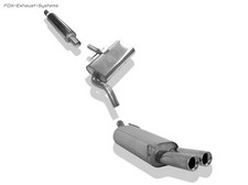  Komplettanlage ab Kat VW Golf 3 GTI u. VR6 2x76mm rund eingerollt gerade