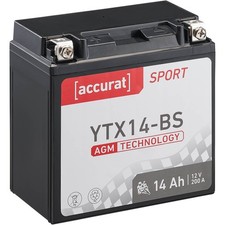 Motorradbatterie YTX14-BS AGM