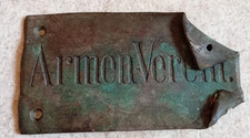 antikes Schild Armen-Verein