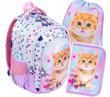 Katze Cat Mint Grau  Rucksack