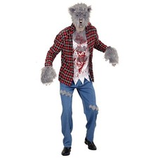 Halloween Werwolf Outfit mit Maske Klauen Wolfskostüm Wolf Kostüm mit Pranken