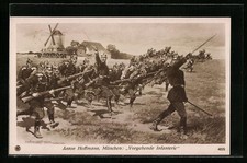 Künstler-AK Anton Hoffmann - München: Vorgehende Infanterie 
